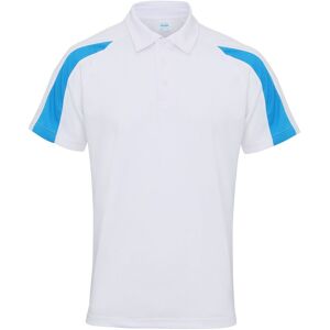 AWDis Men's Just Cool Short Sleeve Contrast Panel Polo Shirt in White Size: Medium White M AWDis Men's Just Cool Short Sleeve Contrast Panel Polo Shirt in White Size: Medium White M
