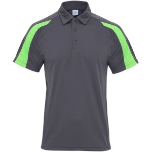 AWDis Men's Just Cool Short Sleeve Contrast Panel Polo Shirt in Charcoal Size: Small Charcoal S AWDis Men's Just Cool Short Sleeve Contrast Panel Polo Shirt in Charcoal Size: Small Charcoal S