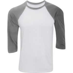 Bella + Canvas Men's Canvas 3 4 Sleeve Baseball T-Shirt in Off-White Size: Medium Off-White M Bella + Canvas Men's Canvas 3 4 Sleeve Baseball T-Shirt in Off-White Size: Medium Off-White M