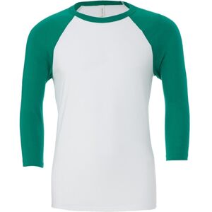 Bella + Canvas Men's Canvas 3 4 Sleeve Baseball T-Shirt in White Size: Medium White M Bella + Canvas Men's Canvas 3 4 Sleeve Baseball T-Shirt in White Size: Medium White M