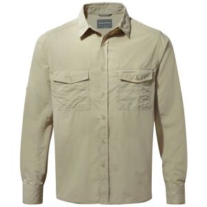Craghoppers Men's NosiDefense Cotton-Blend 'Kiwi' Long Sleeve Shirt in Beige Size: 2XL Beige 2XL Craghoppers Men's NosiDefense Cotton-Blend 'Kiwi' Long Sleeve Shirt in Beige Size: 2XL Beige 2XL