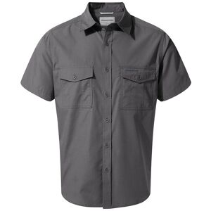 Craghoppers Men's NosiDefense Cotton-Blend 'Kiwi' Short Sleeve Shirt in Pale Blue Size: Small Pale Blue S Craghoppers Men's NosiDefense Cotton-Blend 'Kiwi' Short Sleeve Shirt in Pale Blue Size: Small Pale Blue S