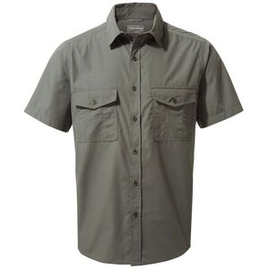 Craghoppers Men's NosiDefense Cotton-Blend 'Kiwi' Short Sleeve Shirt in Dark Grey Size: Medium Dark Grey M Craghoppers Men's NosiDefense Cotton-Blend 'Kiwi' Short Sleeve Shirt in Dark Grey Size: Medium Dark Grey M