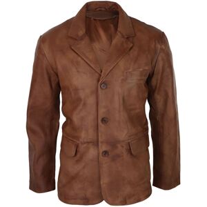 TruClothing Men's Real Leather Smart Casual Blazer in Tan Size: 2XL Tan 2XL TruClothing Men's Real Leather Smart Casual Blazer in Tan Size: 2XL Tan 2XL