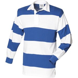 Front Row Men's Sewn Stripe Long Sleeve Sports Rugby Polo Shirt in Off-White Size: Small Off-White S Front Row Men's Sewn Stripe Long Sleeve Sports Rugby Polo Shirt in Off-White Size: Small Off-White S