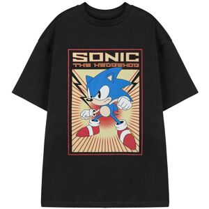 Sonic the Hedgehog Men's Adult Short Sleeved T-Shirt (Mens Black) in Black Size: Small Black S Sonic the Hedgehog Men's Adult Short Sleeved T-Shirt (Mens Black) in Black Size: Small Black S
