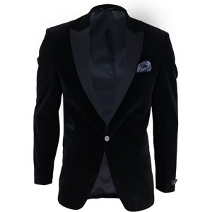 TruClothing Men's Velvet 1 Button Jacket Tuxedo Blazer in Black Size: 36R Black TruClothing Men's Velvet 1 Button Jacket Tuxedo Blazer in Black Size: 36R Black