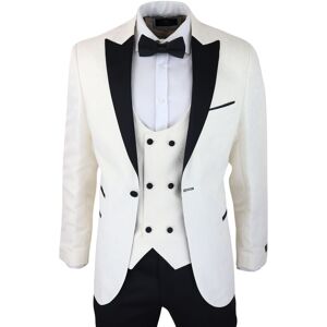 TruClothing Men's Paisley Tuxedo Blazer Waistcoat Jacket in Beige Size: 42R Beige 42R TruClothing Men's Paisley Tuxedo Blazer Waistcoat Jacket in Beige Size: 42R Beige 42R