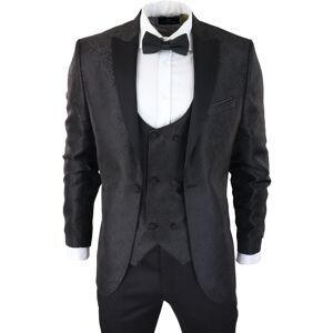 TruClothing Men's Paisley Tuxedo Blazer Waistcoat Jacket in Black Size: 40R Black 40R TruClothing Men's Paisley Tuxedo Blazer Waistcoat Jacket in Black Size: 40R Black 40R