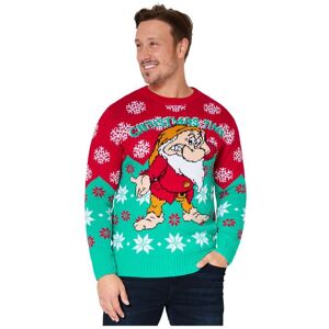 Disney Men's Mens Grumpy Christmas Jumper in Red Size: Medium Red M Disney Men's Mens Grumpy Christmas Jumper in Red Size: Medium Red M