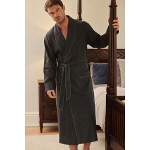 British Boxers Men's "Slate" Cotton Twill Dressing Gown in Dark Grey Size: Medium Dark Grey M British Boxers Men's "Slate" Cotton Twill Dressing Gown in Dark Grey Size: Medium Dark Grey M