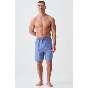 British Boxers Men's "Stowe Prusian Blue & White Stripe" Crisp Cotton Sleep Shorts in Navy Size: Small Navy S British Boxers Men's "Stowe Prusian Blue & White Stripe" Crisp Cotton Sleep Shorts in Navy Size: Small Navy S