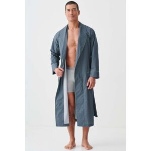 British Boxers Men's "Geometric Moorland" Crisp Cotton Dressing Gown in Dark Green Size: Medium Dark Green M British Boxers Men's "Geometric Moorland" Crisp Cotton Dressing Gown in Dark Green Size: Medium Dark Green M