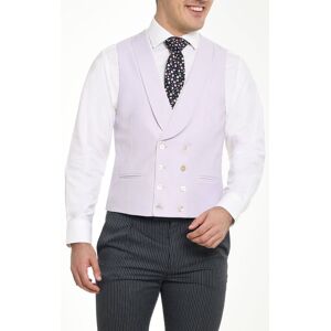 Dobell Men's Lilac Twill Double Breasted Shawl Lapel Morning Suit Waistcoat Size: 4XL Lilac 4XL Dobell Men's Lilac Twill Double Breasted Shawl Lapel Morning Suit Waistcoat Size: 4XL Lilac 4XL