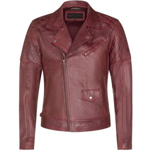 Infinity Leather Men's Cross Zip Leather Biker Jacket - Gibraltar in Burgundy Size: 2XL Burgundy 2XL Infinity Leather Men's Cross Zip Leather Biker Jacket - Gibraltar in Burgundy Size: 2XL Burgundy 2XL