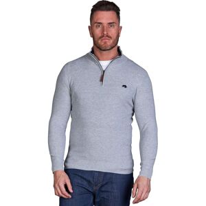 Raging Bull Men's Classic Ribbed Quarter Zip Knit in Grey Size: 4XL Grey 4XL Raging Bull Men's Classic Ribbed Quarter Zip Knit in Grey Size: 4XL Grey 4XL