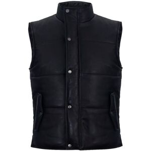 Infinity Leather Men's Puffer Warmer Waistcoat Sleeveless Padded Leather Jacket in Black Size: 4XL Black 4XL Infinity Leather Men's Puffer Warmer Waistcoat Sleeveless Padded Leather Jacket in Black Size: 4XL Black 4XL