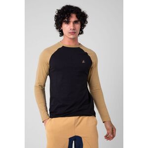 Enorsia Men's Colour Block Long Sleeve Raglan Signature T-shirt in Black Size: Small Black S Enorsia Men's Colour Block Long Sleeve Raglan Signature T-shirt in Black Size: Small Black S