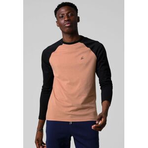 Enorsia Men's Colour Block Long Sleeve Raglan Signature T-shirt in Cream Size: 2XL Cream 2XL Enorsia Men's Colour Block Long Sleeve Raglan Signature T-shirt in Cream Size: 2XL Cream 2XL