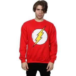 DC Comics Men's Flash Distressed Logo Sweatshirt in Red Size: Small Red S DC Comics Men's Flash Distressed Logo Sweatshirt in Red Size: Small Red S