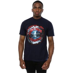Marvel Men's Captain America Civil War Hex Shield T-Shirt in Navy Size: XL Navy XL Marvel Men's Captain America Civil War Hex Shield T-Shirt in Navy Size: XL Navy XL