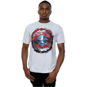 Marvel Men's Captain America Civil War Hex Shield T-Shirt in Grey Size: XL Grey XL Marvel Men's Captain America Civil War Hex Shield T-Shirt in Grey Size: XL Grey XL