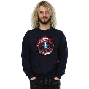 Marvel Men's Captain America Civil War Hex Shield Sweatshirt in Navy Size: Large Navy L Marvel Men's Captain America Civil War Hex Shield Sweatshirt in Navy Size: Large Navy L