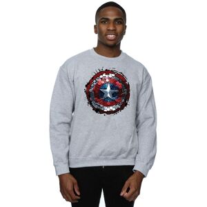 Marvel Men's Captain America Civil War Hex Shield Sweatshirt in Grey Size: Medium Grey M Marvel Men's Captain America Civil War Hex Shield Sweatshirt in Grey Size: Medium Grey M