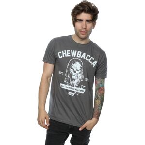 Star Wars Men's Collegiate Chewbacca Heather T-Shirt in Mid Grey Size: Large Mid Grey L Star Wars Men's Collegiate Chewbacca Heather T-Shirt in Mid Grey Size: Large Mid Grey L