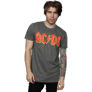AC/DC Men's Logo Cotton T-Shirt in Charcoal Size: 2XL Charcoal 2XL AC/DC Men's Logo Cotton T-Shirt in Charcoal Size: 2XL Charcoal 2XL
