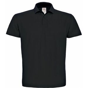 B&C Men's ID.001 Short Sleeve Polo Shirt in Black Size: XS Black XS B&C Men's ID.001 Short Sleeve Polo Shirt in Black Size: XS Black XS
