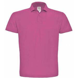 B&C Men's ID.001 Short Sleeve Polo Shirt in Fuchsia Size: XS Fuchsia XS B&C Men's ID.001 Short Sleeve Polo Shirt in Fuchsia Size: XS Fuchsia XS