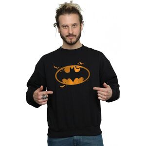DC Comics Men's Batman Halloween Logo Sweatshirt in Black Size: Large Black L DC Comics Men's Batman Halloween Logo Sweatshirt in Black Size: Large Black L