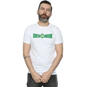 DC Comics Men's Green Lantern Text Logo T-Shirt in White Size: Small White S DC Comics Men's Green Lantern Text Logo T-Shirt in White Size: Small White S