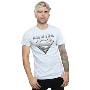 DC Comics Men's Superman Man Of Steel Shield T-Shirt in Grey Size: Large Grey L DC Comics Men's Superman Man Of Steel Shield T-Shirt in Grey Size: Large Grey L
