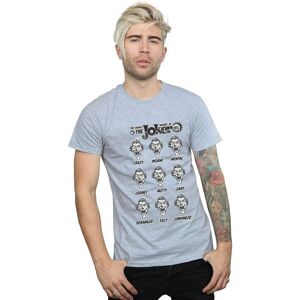 DC Comics Men's The Joker The Many Moods Of The Joker T-Shirt in Grey Size: Small Grey S DC Comics Men's The Joker The Many Moods Of The Joker T-Shirt in Grey Size: Small Grey S