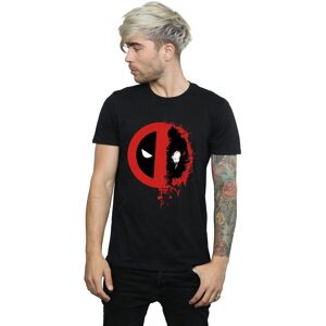Marvel Men's Deadpool Split Splat Logo T-Shirt in Black Size: 2XL Black 2XL Marvel Men's Deadpool Split Splat Logo T-Shirt in Black Size: 2XL Black 2XL