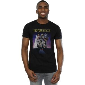 Beetlejuice Men's Distressed Poster T-Shirt in Black Size: 3XL Black 3XL Beetlejuice Men's Distressed Poster T-Shirt in Black Size: 3XL Black 3XL
