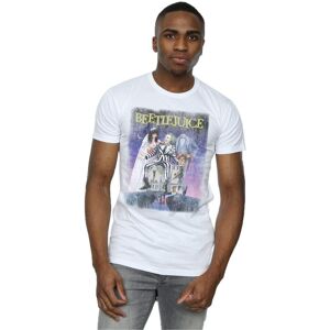 Beetlejuice Men's Distressed Poster T-Shirt in White Size: 3XL White 3XL Beetlejuice Men's Distressed Poster T-Shirt in White Size: 3XL White 3XL