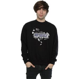 Beetlejuice Men's Sandworm Logo Sweatshirt in Black Size: Large Black L Beetlejuice Men's Sandworm Logo Sweatshirt in Black Size: Large Black L