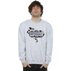 Beetlejuice Men's Sandworm Logo Sweatshirt in Grey Size: 2XL Grey 2XL Beetlejuice Men's Sandworm Logo Sweatshirt in Grey Size: 2XL Grey 2XL