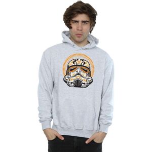 Star Wars Men's Stormtrooper Dia De Los Muertos Hoodie in Grey Size: Small Grey S Star Wars Men's Stormtrooper Dia De Los Muertos Hoodie in Grey Size: Small Grey S