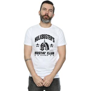 Marvel Men's Iron Man Hulkbuster´s Bustin´ Club T-Shirt in White Size: 2XL White 2XL Marvel Men's Iron Man Hulkbuster´s Bustin´ Club T-Shirt in White Size: 2XL White 2XL