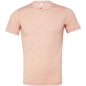 Bella + Canvas Men's Canvas Triblend Crew Neck T-Shirt Short Sleeve T-Shirt in Peach Size: Small Peach S Bella + Canvas Men's Canvas Triblend Crew Neck T-Shirt Short Sleeve T-Shirt in Peach Size: Small Peach S