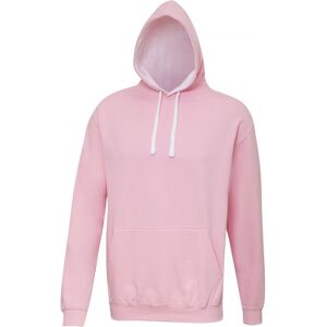 AWDis Baby Pink Varsity Hooded Sweatshirt - Hooded Sweatshirt AWDis Baby Pink Varsity Hooded Sweatshirt - Hooded Sweatshirt