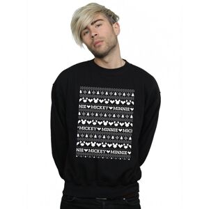 Disney Men's Mickey & Minnie Christmas Fair Isle Sweatshirt in Black Size: Small Black S Disney Men's Mickey & Minnie Christmas Fair Isle Sweatshirt in Black Size: Small Black S