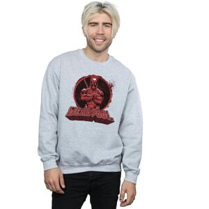 Marvel Men's Deadpool Crossed Arms Logo Sweatshirt in Grey Size: 3XL Grey 3XL Marvel Men's Deadpool Crossed Arms Logo Sweatshirt in Grey Size: 3XL Grey 3XL
