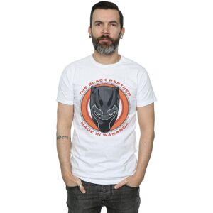 Marvel Men's Black Panther Made in Wakanda Red T-Shirt in White Size: XL White XL Marvel Men's Black Panther Made in Wakanda Red T-Shirt in White Size: XL White XL