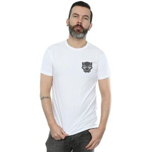 Marvel Men's Black Panther Black On Black Chest Print T-Shirt in White Size: Medium White M Marvel Men's Black Panther Black On Black Chest Print T-Shirt in White Size: Medium White M