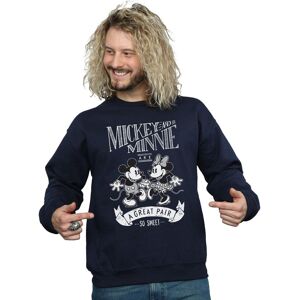 Disney Men's Mickey & Minnie Mouse Great Pair Sweatshirt in Navy Size: Medium Navy M Disney Men's Mickey & Minnie Mouse Great Pair Sweatshirt in Navy Size: Medium Navy M